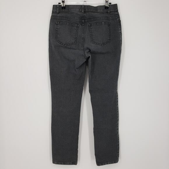 3/$25 Lafayette 148 Slim Straight Jeans 2 Mid Rise Ankle Length Stretchy Gray - Picture 10 of 10